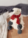 Polar bear with scarf & boots sewing pattern and photo tutorial