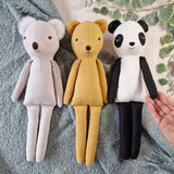 3-in-1 Teddybear, Koala & Panda doll PDF sewing pattern tutorial