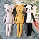 3-in-1 Teddybear, Koala & Panda doll with clothes PDF sewing pattern tutorial