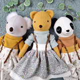 3-in-1 Teddybear, Koala & Panda doll PDF sewing pattern tutorial