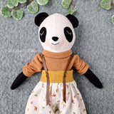 3-in-1 Teddybear, Koala & Panda doll with clothes PDF sewing pattern tutorial
