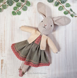 Bunny doll with clothes sewing pattern and photo tutorial