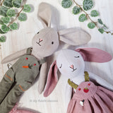 Bunny doll with clothes sewing pattern and photo tutorial