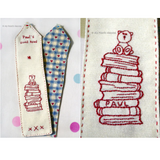 FREE Embroidered bookmark sewing pattern and tutorial