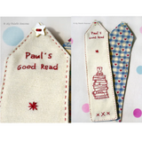FREE Embroidered bookmark sewing pattern and tutorial