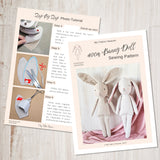 Bunny doll with clothes sewing pattern and photo tutorial