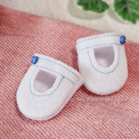 Doll felt sandals sewing pattern & tutorial