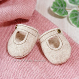 Doll felt sandals sewing pattern & tutorial