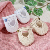 Doll felt sandals sewing pattern & tutorial