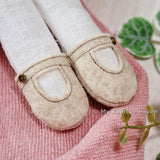 Doll felt sandals sewing pattern & tutorial