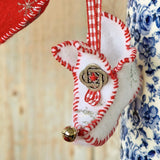 Elf boots Christmas Ornament felt sewing pattern and photo tutorial