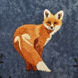Fox hand embroidery kit and thread painting video tutorial