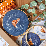 Fox hand embroidery kit and thread painting video tutorial