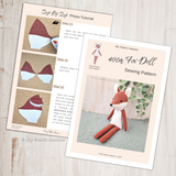 Fox or vixen doll PDF sewing pattern tutorial