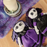Gothic cloth doll Halloween sewing pattern and photo tutorial