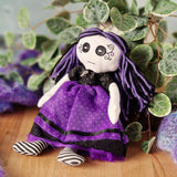 Gothic cloth doll Halloween sewing pattern and photo tutorial