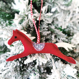 Felt Horse, Pony Christmas Ornament sewing pattern and photo tutorial