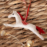 Felt Horse, Pony Christmas Ornament sewing pattern and photo tutorial