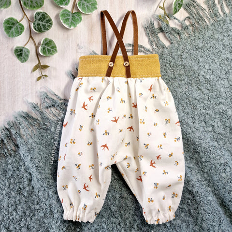 Doll's balloon trousers PDF sewing pattern tutorial