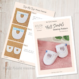 Doll felt sandals sewing pattern & tutorial