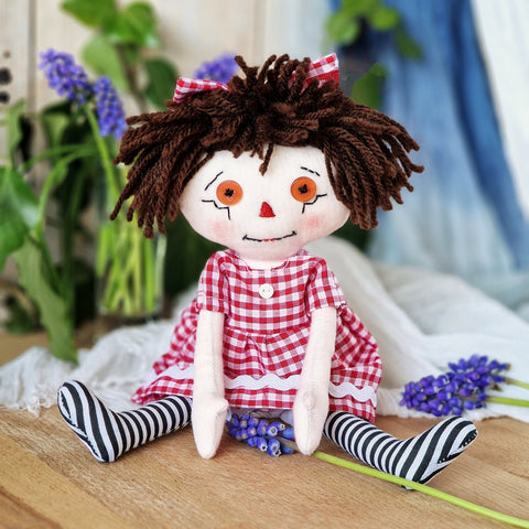 Cloth doll rag doll sewing pattern tutorial