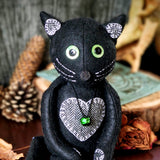 Felt cat doll sewing pattern and photo tutorial