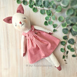 Cat doll and clothes PDF sewing pattern tutorial