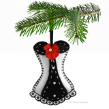 Felt Corset ornament pattern and tutorial