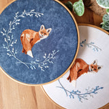 Fox PDF embroidery pattern and thread painting video tutorial