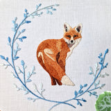 Fox PDF embroidery pattern and thread painting video tutorial