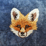 Fox PDF embroidery pattern and thread painting video tutorial