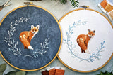 Fox PDF embroidery pattern and thread painting video tutorial