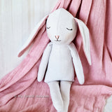 Linen Bunny doll sewing pattern and photo tutorial