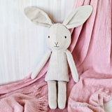 Linen Bunny doll sewing pattern and photo tutorial