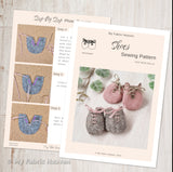 dolls felt lace-up shoes sewing pattern & photo tutorial