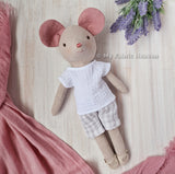 Mouse doll and clothes PDF sewing pattern & photo tutorial