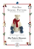 Polar bear with scarf & boots sewing pattern and photo tutorial