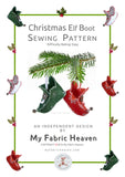 Elf boots Christmas Ornament felt sewing pattern and photo tutorial