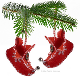 Elf boots Christmas Ornament felt sewing pattern and photo tutorial