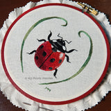Ladybird Needle-painting Embroidery Pattern & Photo Tutorial