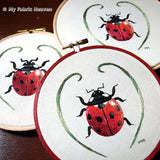 Ladybird Needle-painting Embroidery Pattern & Photo Tutorial