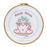 Mouse in a tea-cup EASY PDF hand embroidery pattern & tutorial