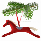 Felt Horse, Pony Christmas Ornament sewing pattern and photo tutorial