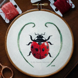 Ladybird Needle-painting Embroidery Pattern & Photo Tutorial
