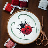 Ladybird Needle-painting Embroidery Pattern & Photo Tutorial
