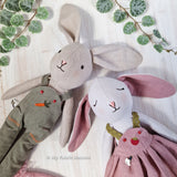 Bunny doll and clothes PDF sewing pattern tutorial