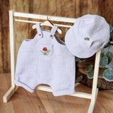 Bear dungarees and hat sewing pattern and photo tutorial
