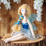 Magical Fairy doll with sparkly wings, sewing pattern and photo tutorial