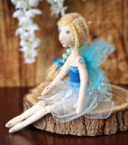 Magical Fairy doll with sparkly wings, sewing pattern and photo tutorial