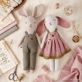 Bunny doll and clothes PDF sewing pattern tutorial